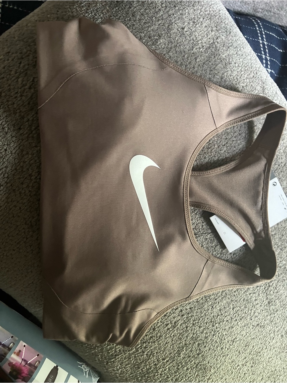 NWT Nike Women's Brown Swoosh Sports Bra